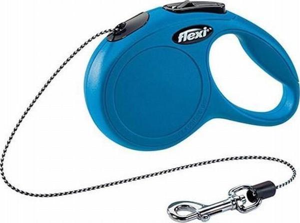 Flexi New Classic Otomatik İp Köpek Gezdirme Tasması XSmall 3 Mt Mavi - Image 1