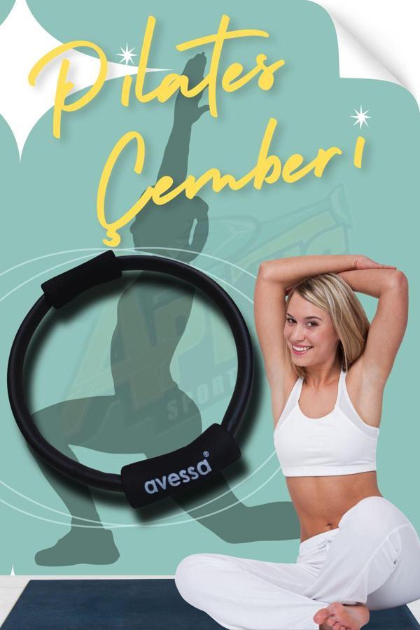 Avessa Pilates Çemberi Siyah 35 Cm Çapında Denge Esneklik Için Mükemmel- Sıkı Ve Güçlü Kaslar - Image 1