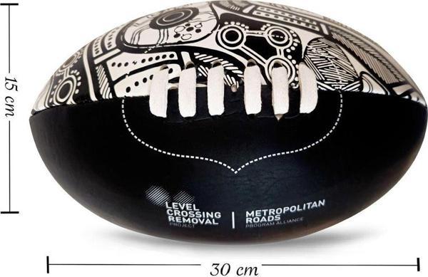Avessa Sherrin Afl Game Ball American Football Gerçek Deri Amerikan Futbol Topu Siyah - Beyaz - Image 1