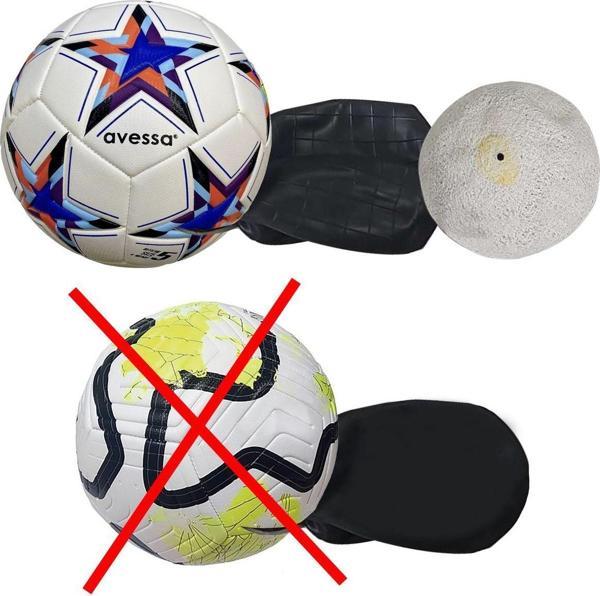 Avessa 4 Astar Pu+Pvc Materyal Soft Yumuşak Deri 435 Gram İp Sargı Korumalı Şambrel Futbol Topu No:5 - Image 1