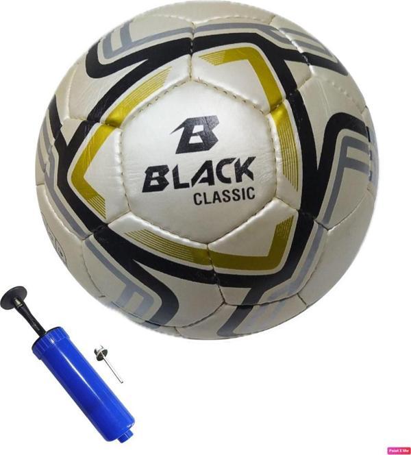 Black Classic No 5 Profesyonel 32 Panel Futbol Topu Sert Zemin İçin Özel Üretim Maç Topu 442 Gr + Pompa - Image 1