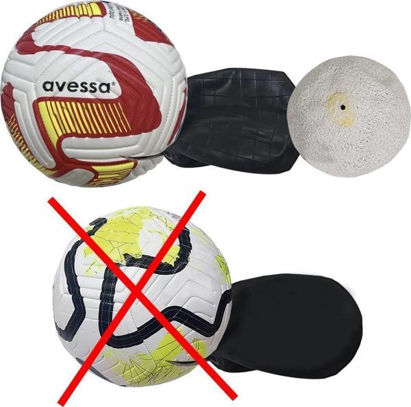 Avessa 4 Astar Pu+Pvc Materyal Soft Yumuşak Deri 430 Gram Sargı Korumalı Şambrel Futbol Topu No:5 - Image 1