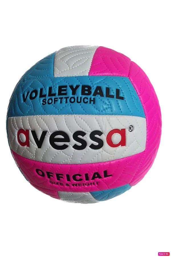 Keufman Avessa Vlm-700 Makina Dikişli Soft Touch 280 Gr Fosforlu Deri Voleybol Topu No:5 Renkli - Image 1