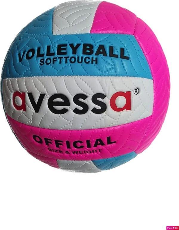 Keufman Avessa Vlm-700 Makina Dikişli Soft Touch 280 Gr Fosforlu Deri Voleybol Topu No:5 Renkli - Image 1