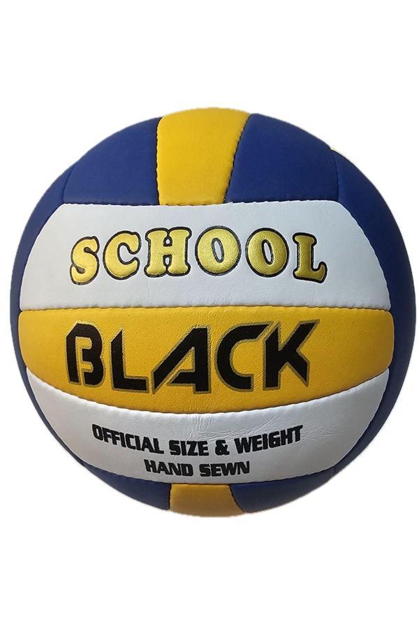 Black School Super Composite No:5 4 Kat Soft Deri Kaymaz Yüzey Voleybol Maç Topu El Dikişli 280 Gram - Image 1