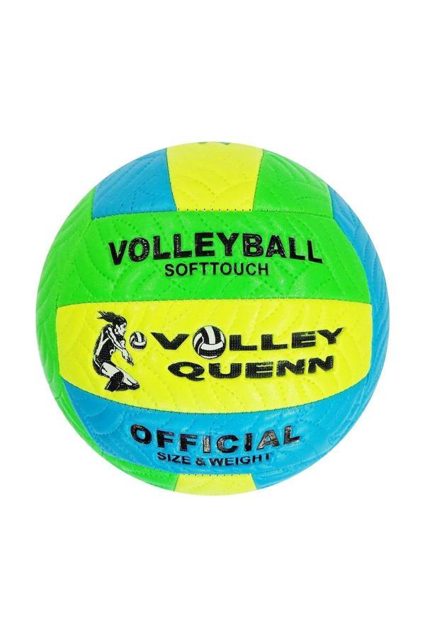 Keufman Pvs Soft Deri Dikişli Soft Touch 280 Gr Fosforlu Voleybol Topu 5 No - Image 1