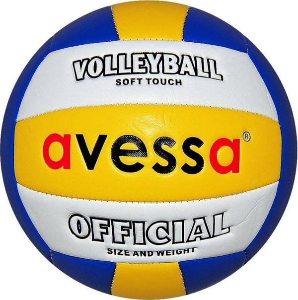 Avessa Voleybol Topu Yumuşak Yapıda Fosforlu Plus Voleybol Topu Deri Voleybol Topu No:5 - Image 1