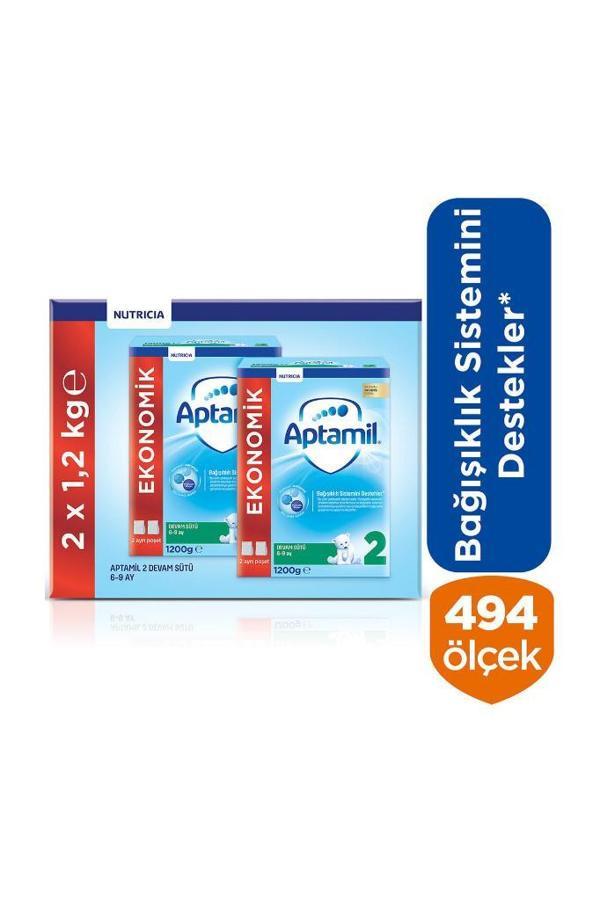 Aptamil 2 Ekonomik Paketli Devam Sütü 6-9 Ay 2 x 1200 G - Image 1
