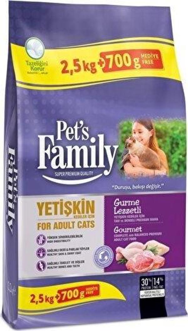 Pets Famıly Kedı Kedı Maması Yetıskın Gurme 2500 Gr+700 Gr - Image 1