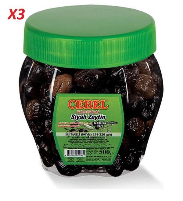 Cebel Zeytın Sele 1 Kg Irı Pet*3 Lu - Image 1