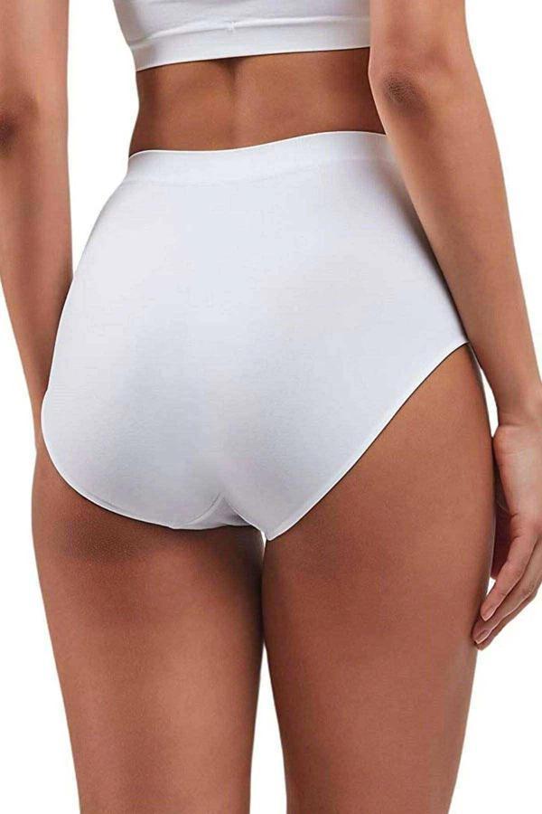 Elite Lite Kadın Yüksek Bel Dikişsiz İz Yapmaz Slip Külot Beyaz 811 - Image 1