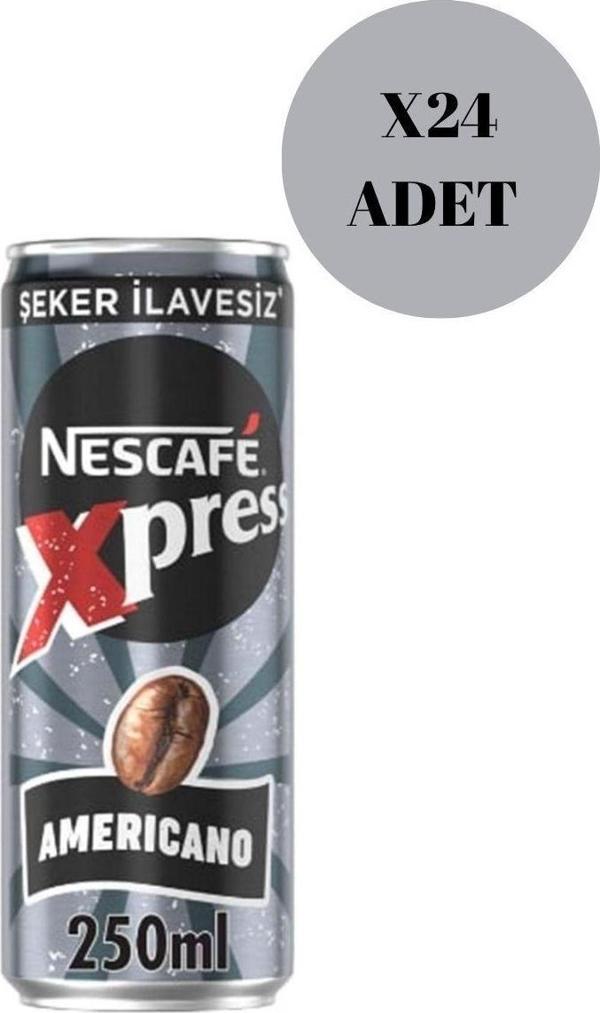 NESCAFÉ XPRESS Americano Şeker İlavesiz Soğuk Kahve 250ml x24 - Image 1