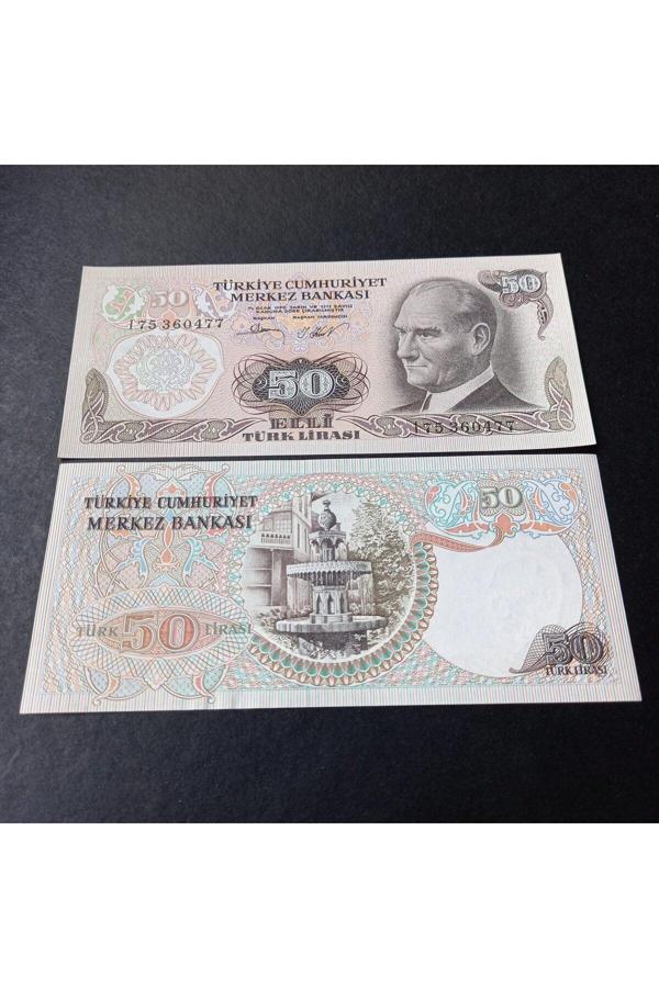 Edi Antik 6.Emisyon 50 Türk Lirası Çil Eski Kağıt Para Deste İçinden 1Adet Gönderileçek - 399636647Ebff15B5D - Image 1