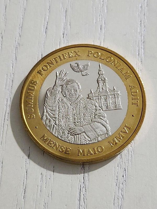Edi Antik 3.5Cm Çap Nadir Papa Hristiyan Polonya Madalya. Nadir Madalyon 3.5Cm Çap - Image 1
