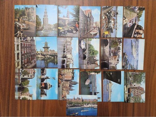 Edi Antik Amsterdam 19 Adet Fotokart Antika. Eski Döneme Ait Orijinal Kutusunda - Image 1