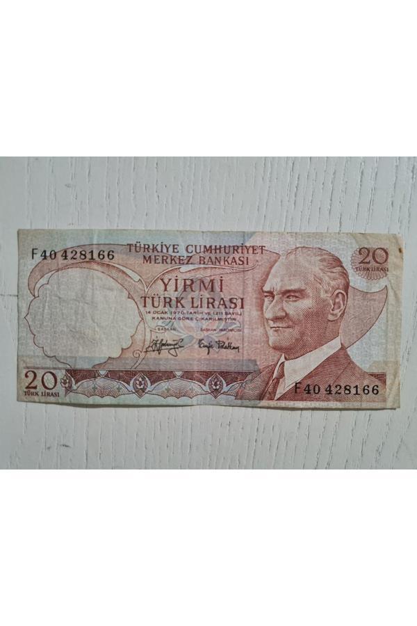 Edi Antik 6. Emisyon 20 Türk Lirası Haliyle Kondüsyonda Banknot - Image 1