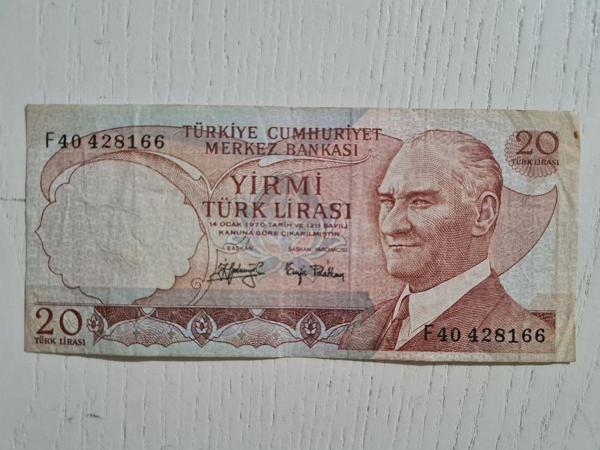 Edi Antik 6. Emisyon 20 Türk Lirası Haliyle Kondüsyonda Banknot - Image 1
