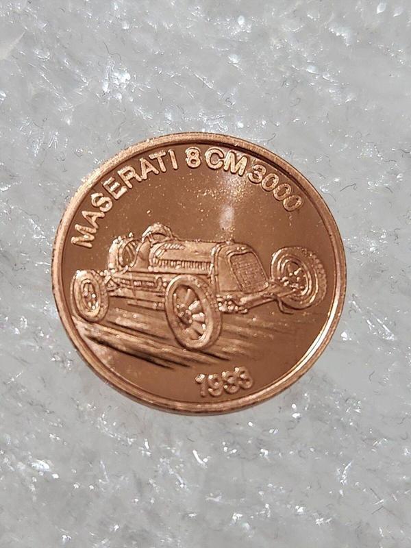Edi Antik Almanya Arabalar Serisi Maserati 1933. 2Cm Çapında Alman Nadir Madalya - Image 1