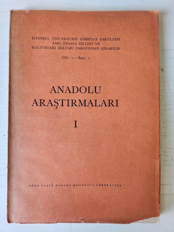 Edi Antik 1955 Tarih Kurumu Anadolu Araştırmaları. 1.Cilt 1.Sayı. 170 Sayfa Yazı Ve Resimli. Türkçe Almanca - Image 1