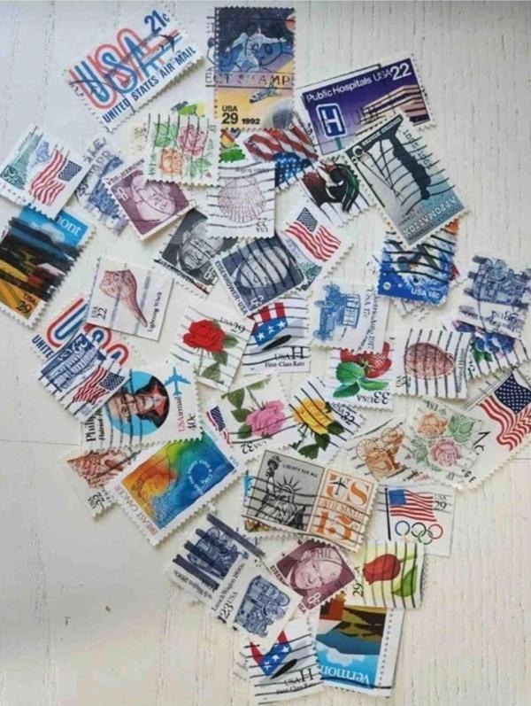 Edi Antik 50 Adet Abd Pul Lotu, Yabancı Ülke Posta Pulları - Image 1