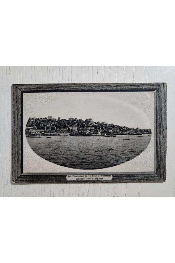 Edi Antik Osmanlı Dönem Osmanlıca Tophane Oval Kartpostal. Temiz Durumda Osmanlıca Yazılı Kartpostal. 14X9 - Image 1