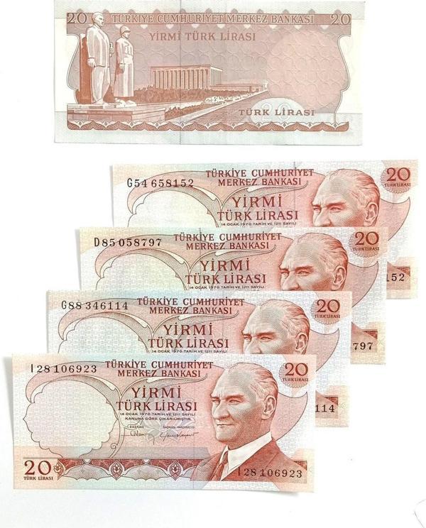 Edi Antik 6. Emisyon 20 Türk Lirasi Eski Para . Hobi Koleksiyon Kağıt Para - Image 1