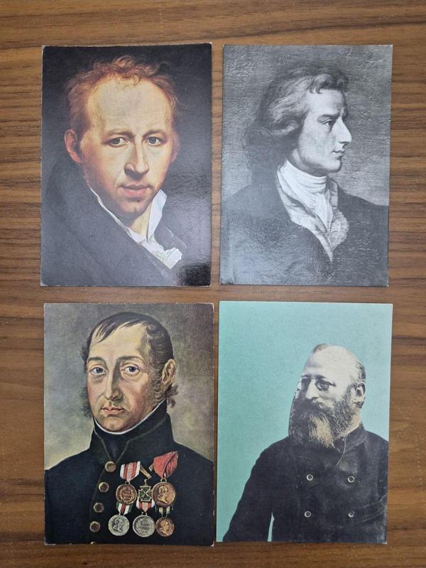 Edi Antik 4 Adet Eski Dönem Ünlüler Kartpostal 4 Nadir - Image 1
