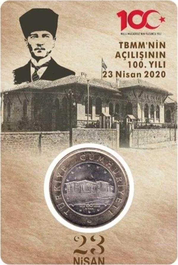 Edi Antik Meclis Hatıra Para Çil Özel Kapama Içinde Çil - Image 1