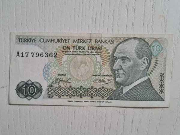 Edi Antik 7. Emisyon 10 Türk Lirası Haliyle Kondüsyonda Banknot - Image 1