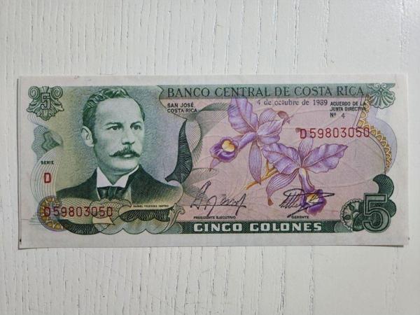 Edi Antik Kosta Rika Ödüllü Tasarım 5 Kolon Para. Tablo Gibi Para. - Image 1