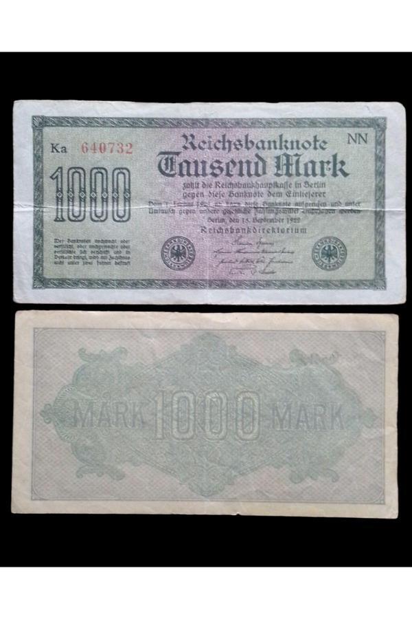 Edi Antik 1000 Mark 1923 Ka Serisi Eski Koleksiyon Yabancı Kağıt Para. Eski Para. - Image 1