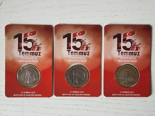 Edi Antik 3 Adet 15 Temmuz 2016 Demokrasi Ve Milli Birlik Günü Hatıra Para Ve Kiti - Image 1