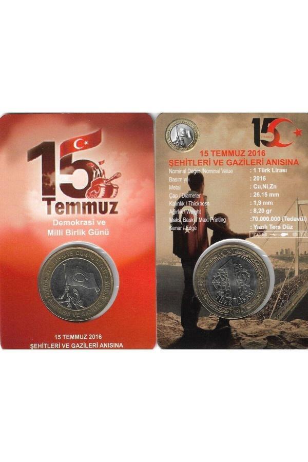 Emir Collectıon 2016 Yılı 15 Temmuz Demokrasi Ve Milli Birlik Günü 1 Türk Lirası Özel Kitiyle - Image 1