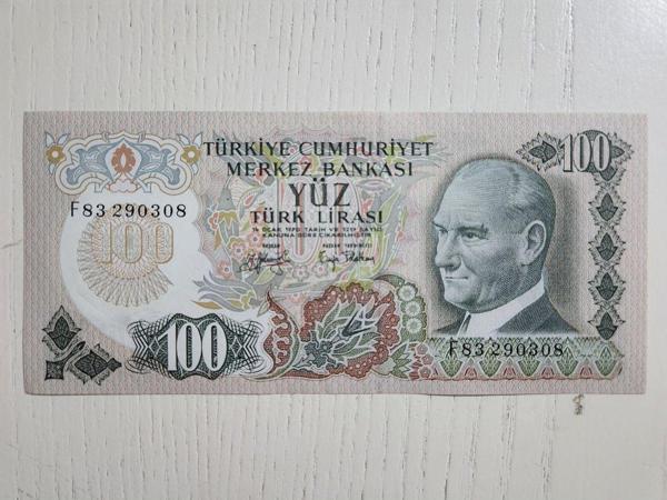 Edi Antik 6.Emisyon 100 Lira Kağıt Para 1.Tertip Çil - Image 1