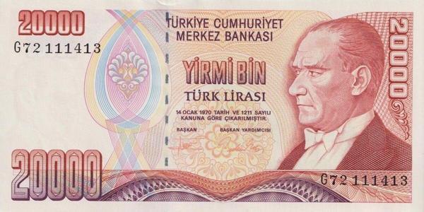 Edi Antik 7.Emisyon 20.000 Türk Lirası Çil - Image 1