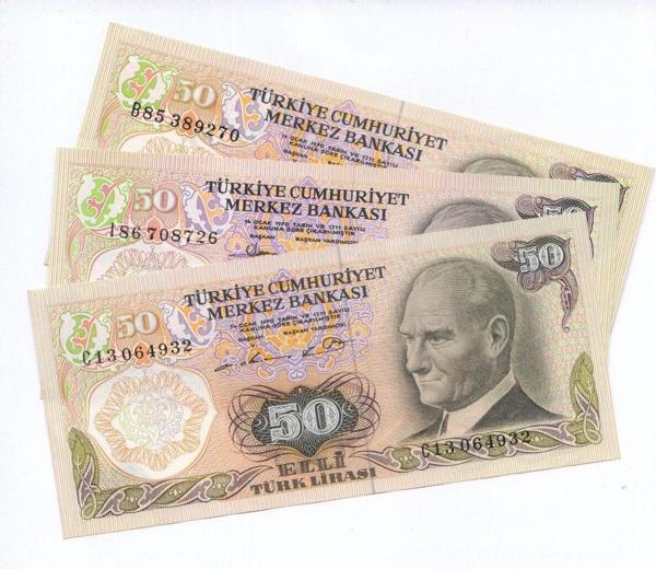 Edi Antik 6. Emisyon 50 Lira 3 Adet Ça Kondisyon Görseldeki Ürün - Image 1