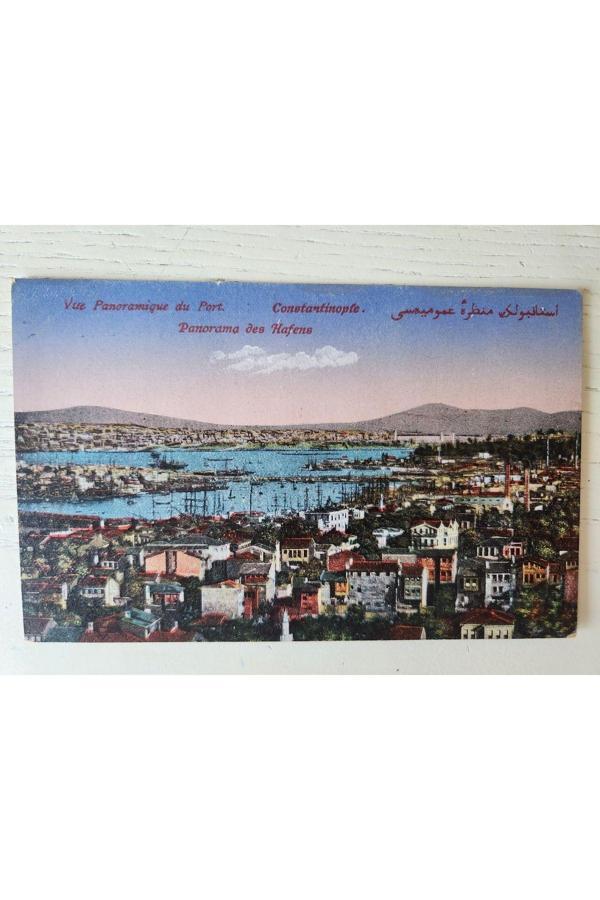 Edi Antik Osmanlı Dönem İstanbul Liman Kartpostal. Temiz Durumda 1920 Tarihli Kartpostal. 14X9Cm Boyutunda - Image 1