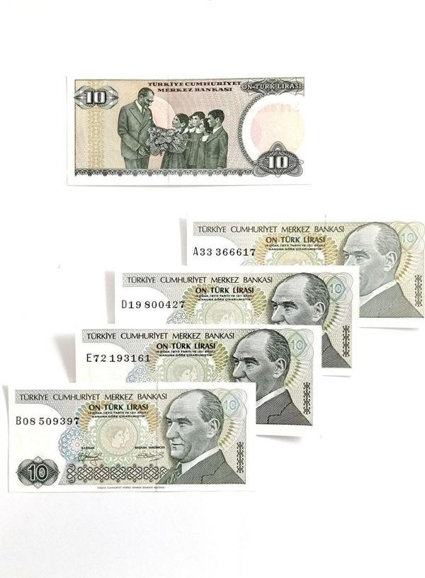 Edi Antik 7. Emisyon 10 Türk Lirası . Eski Koleksiyon Kağıt Para. Para Koleksiyonu. Antika Para. Eski Para. - Image 1