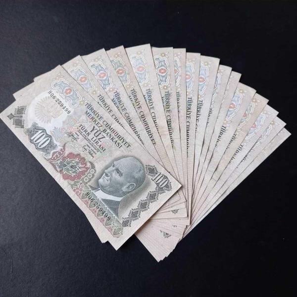 Edi Antik 100 Lira 6.Emisyon Ççt Eski Tc Kağıt Para Her Siparişte 1 Adet Fotoğraftaki Paradan Yollanr - Image 1