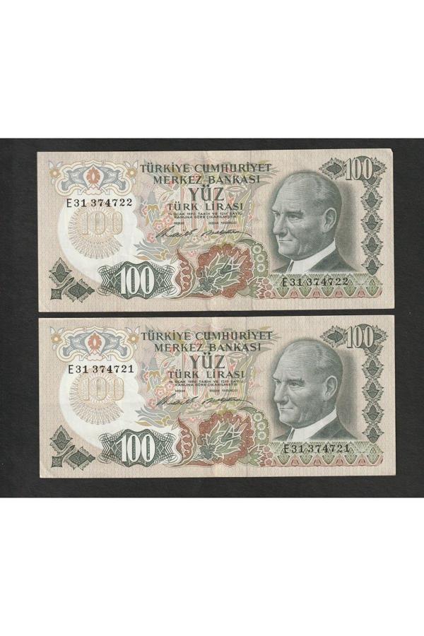 Edi Antik 6. Emisyon 100 Türk Lirası Ççt+/Ça Eski Kağıt Para - Image 1