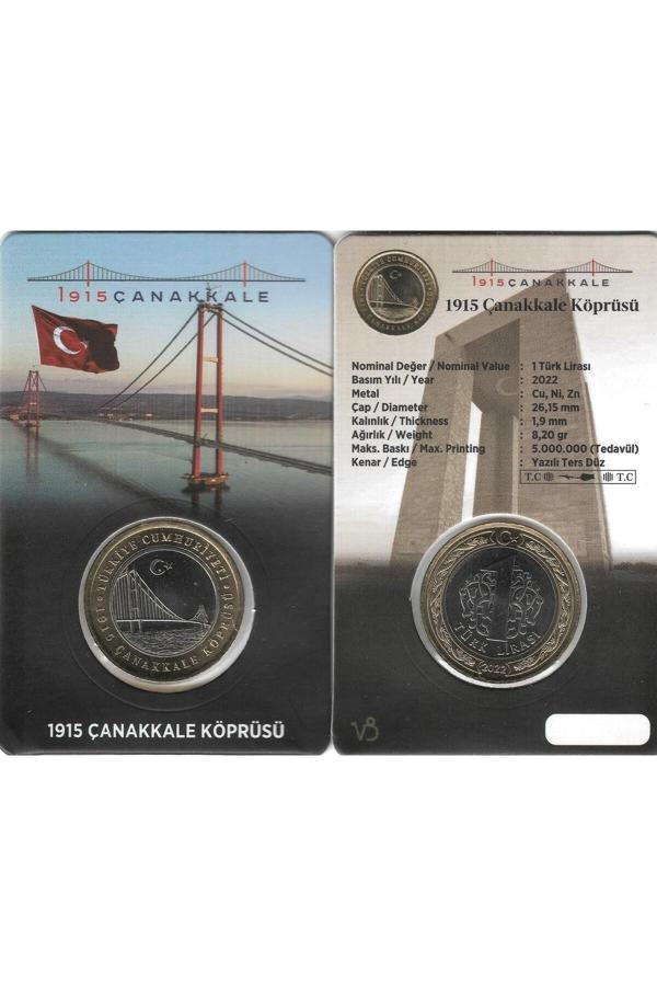 Emir Collectıon 2022 Yılı Çanakkale Köprüsü Hatıra 1 Türk Lirası Özel Kitinde - Image 1