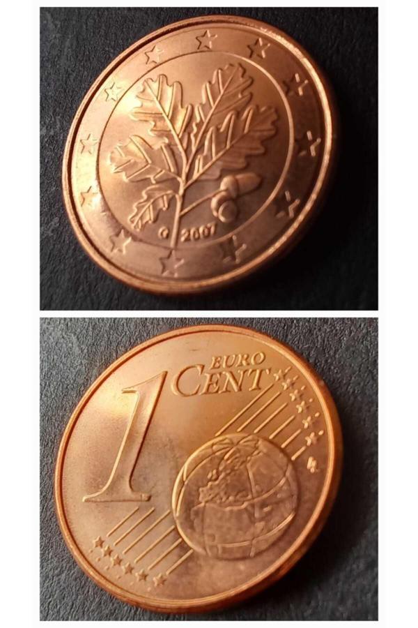 Edi Antik Almanya 1 Euro Cent G 2007 Çil Darphane Setinden Yabancı Madeni Para - Image 1