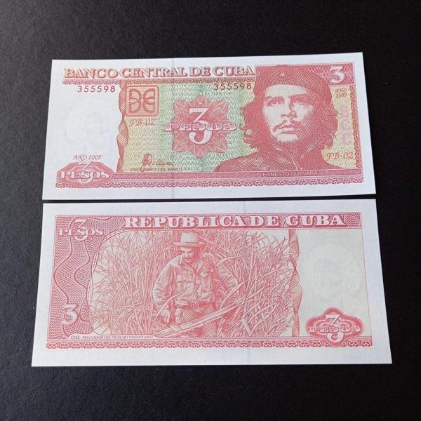 Edi Antik 2005 Küba 3 Pesos Çil Eski Yabancı Kağıt Para - Che Guevara - 39963665B40Bf0D9D8 - Image 1