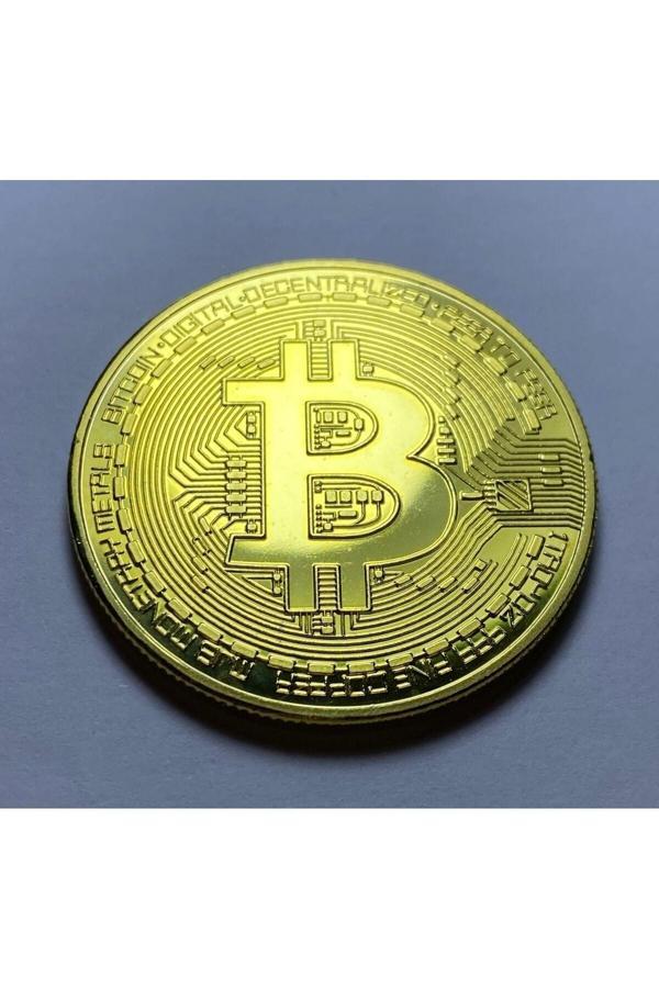 Emir Collectıon Bitcoin Hatıra Altın Kaplama Madeni Para Çil - Image 1