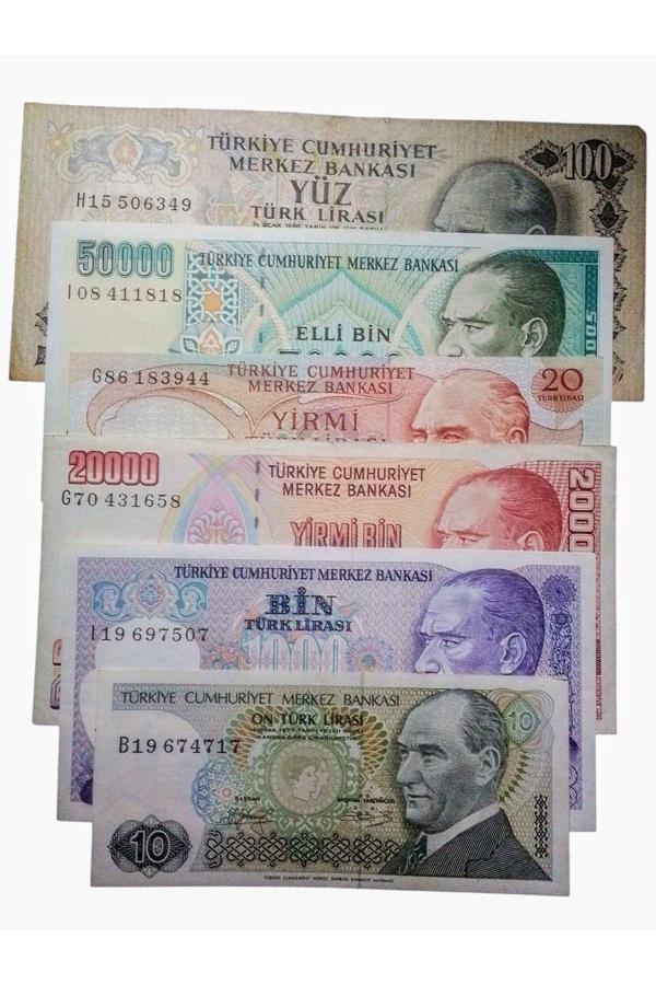 Yedi Otuz 6. 7. Emisyon 6 Adet Koleksiyon Kağıt Para. Türk Lirası. Koleksiyon Para. Eski Para - Image 1