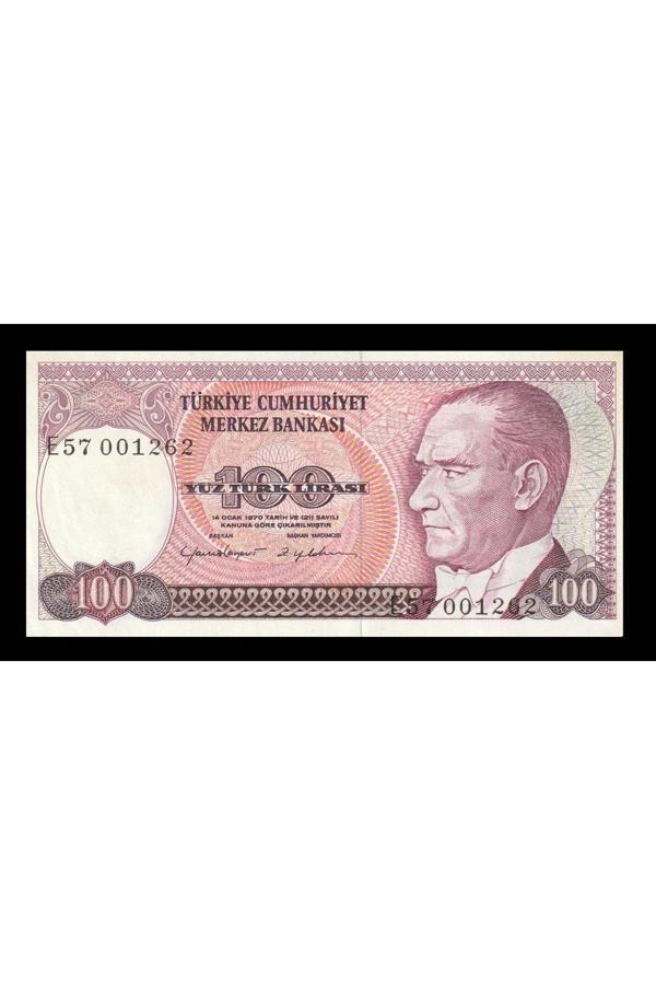 Edi Antik 7.Emisyon 100 Türk Lirası Çil (001262 - Sararma Mevcut) Eski Kağıt Para - Image 1