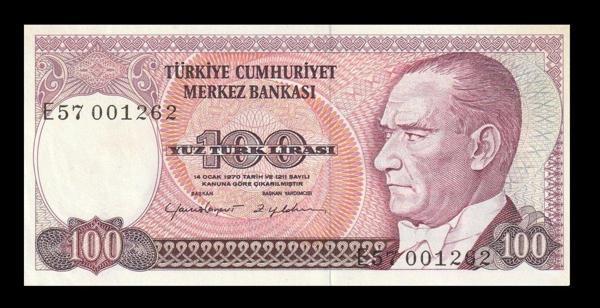 Edi Antik 7.Emisyon 100 Türk Lirası Çil (001262 - Sararma Mevcut) Eski Kağıt Para - Image 1
