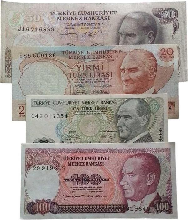 Yedi Otuz 6. 7. Emisyon Koleksiyon Kağıt Para Koleksiyon Başlangıç Setleri Antika Para Eski Para - Image 1