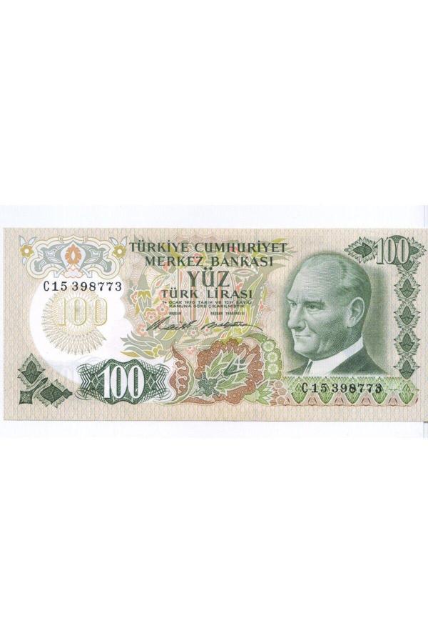 Edi Antik 6.Emisyon 100 Lira Kağıt Para 1.Tertip Çil Altı - Image 1