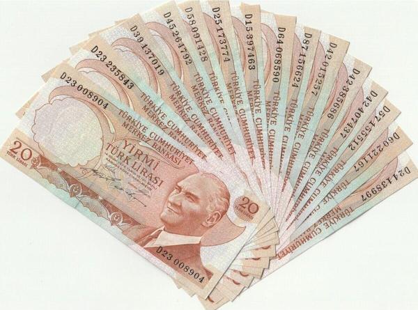Edi Antik 6. Emisyon 20 Türk Lirası Ça/Çil Eski Kağıt Para (1Adet Gönderilcektir) - Image 1